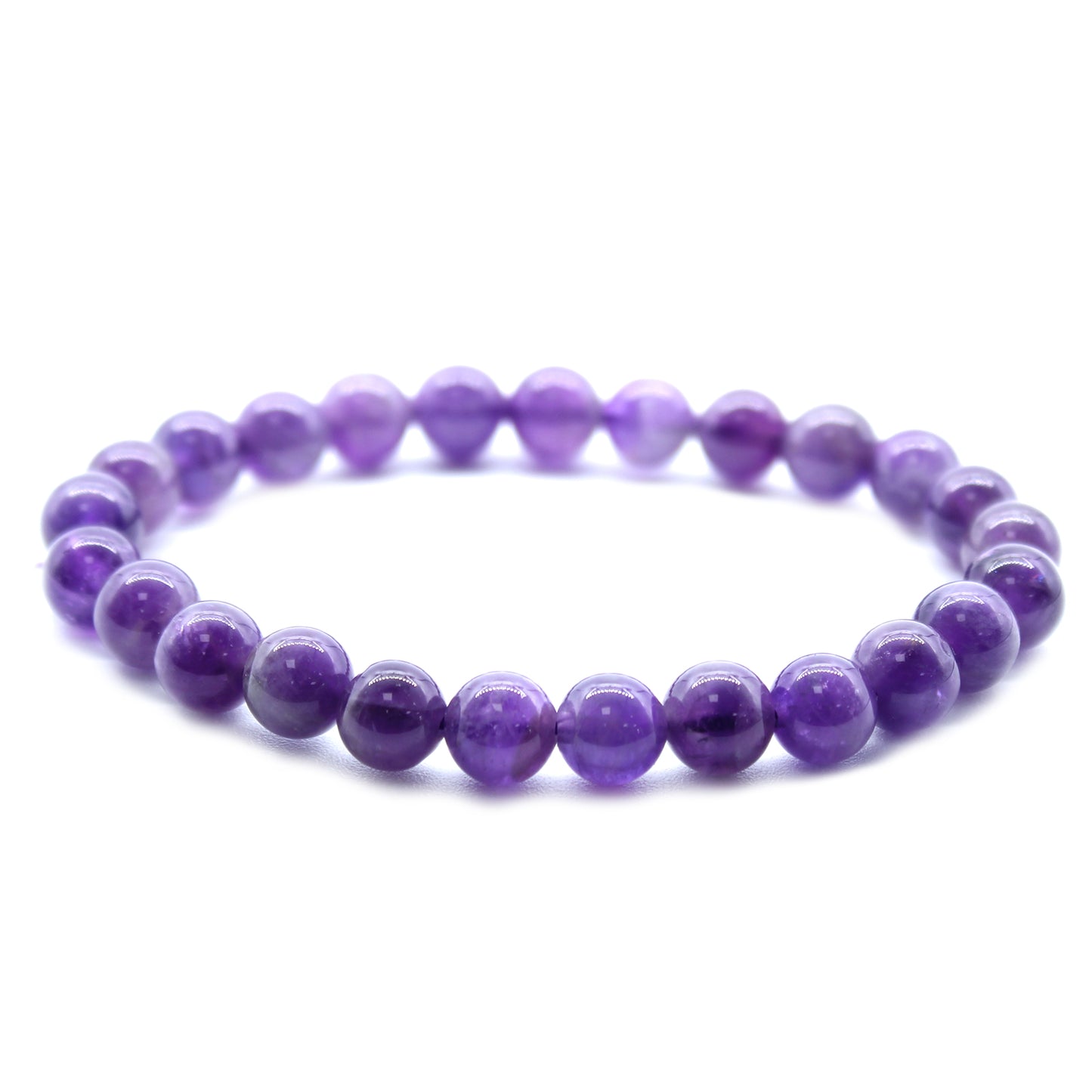 Amethyst Beaded Bracelet 8mm