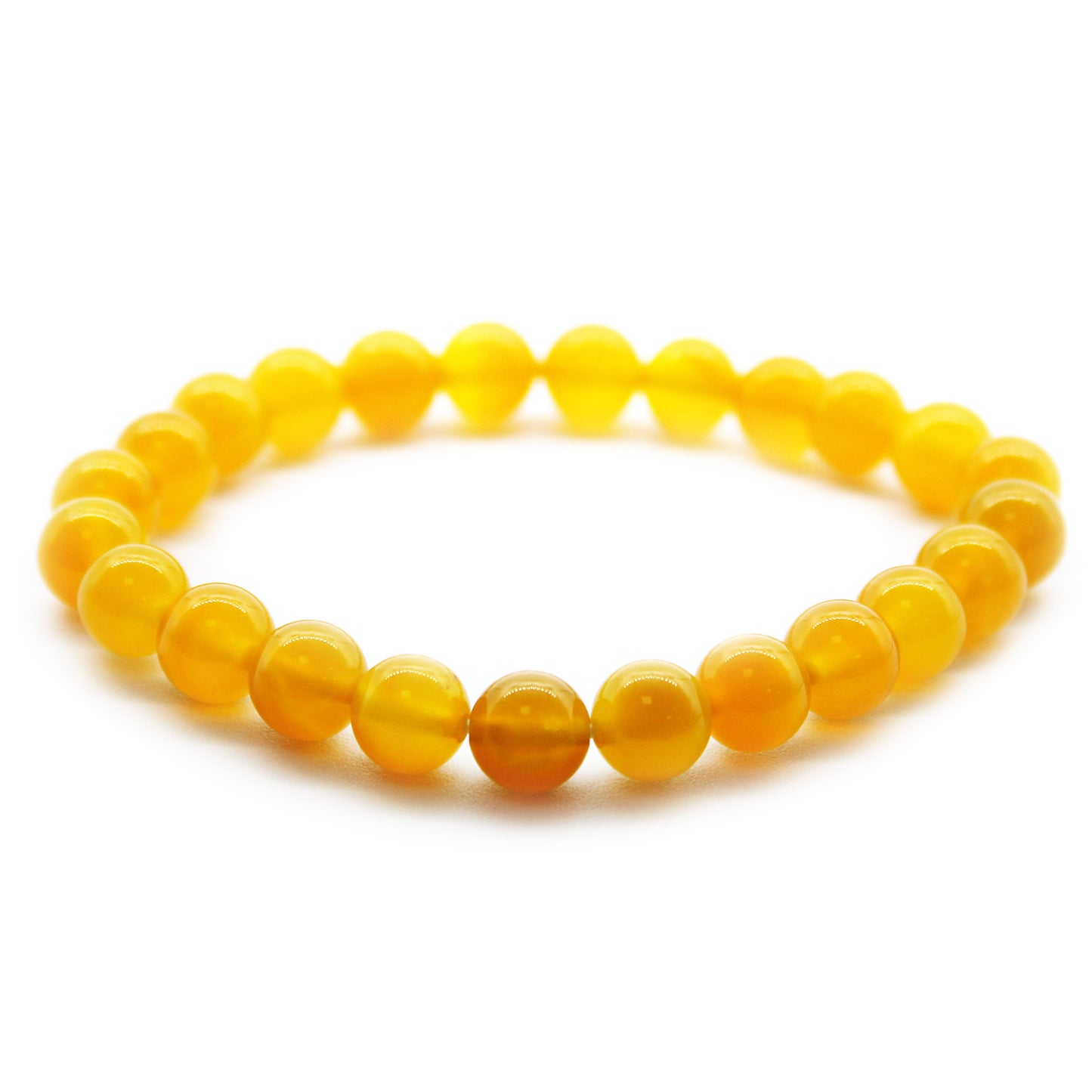 Honey Crystal Beaded Bracelet 8mm