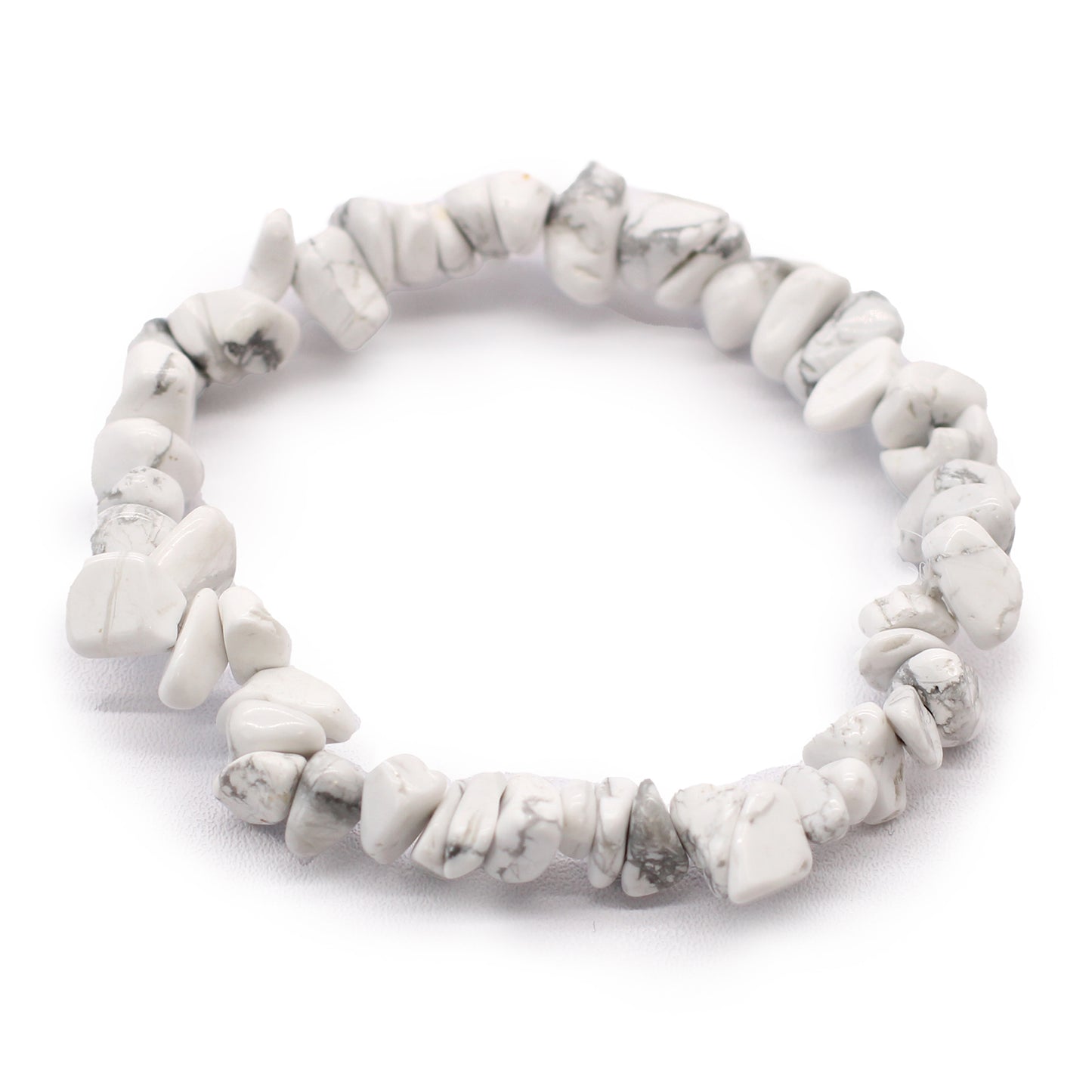 White Howlite Crystal Chip Bracelet