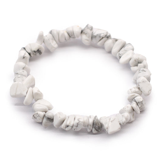 White Howlite Crystal Chip Bracelet
