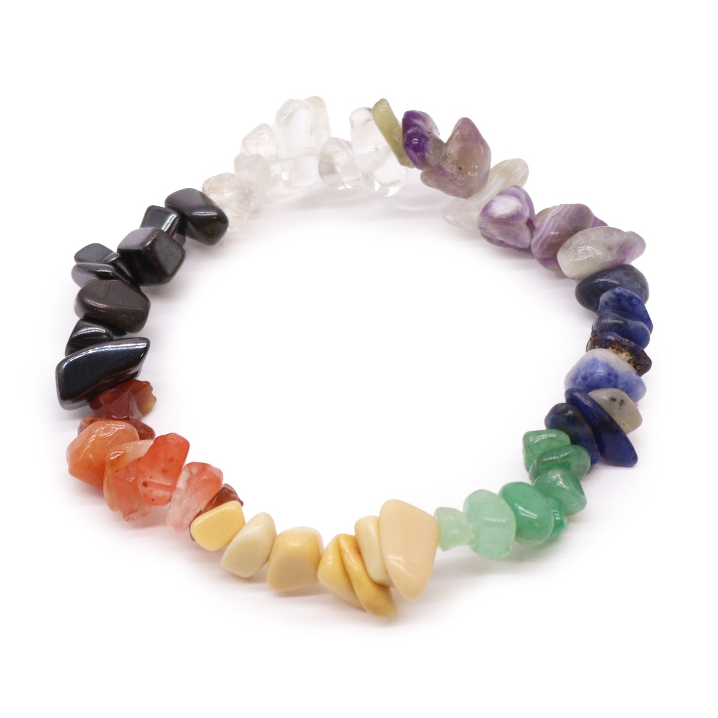 Chakra Crystal Chip Bracelet