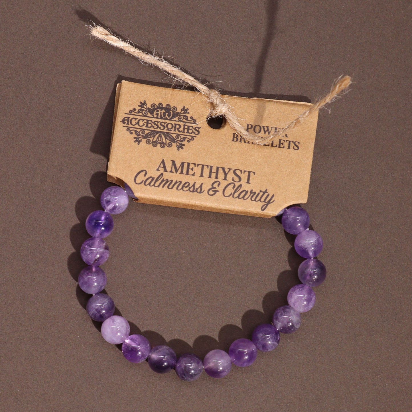 Amethyst Beaded Bracelet 8mm