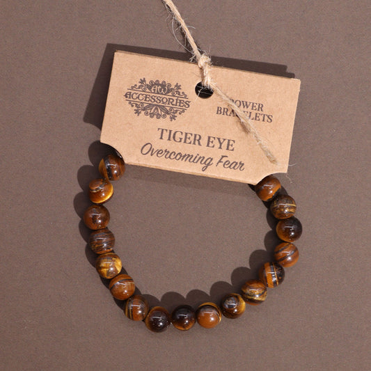 Tiger Eye Beaded Bracelet 8mm