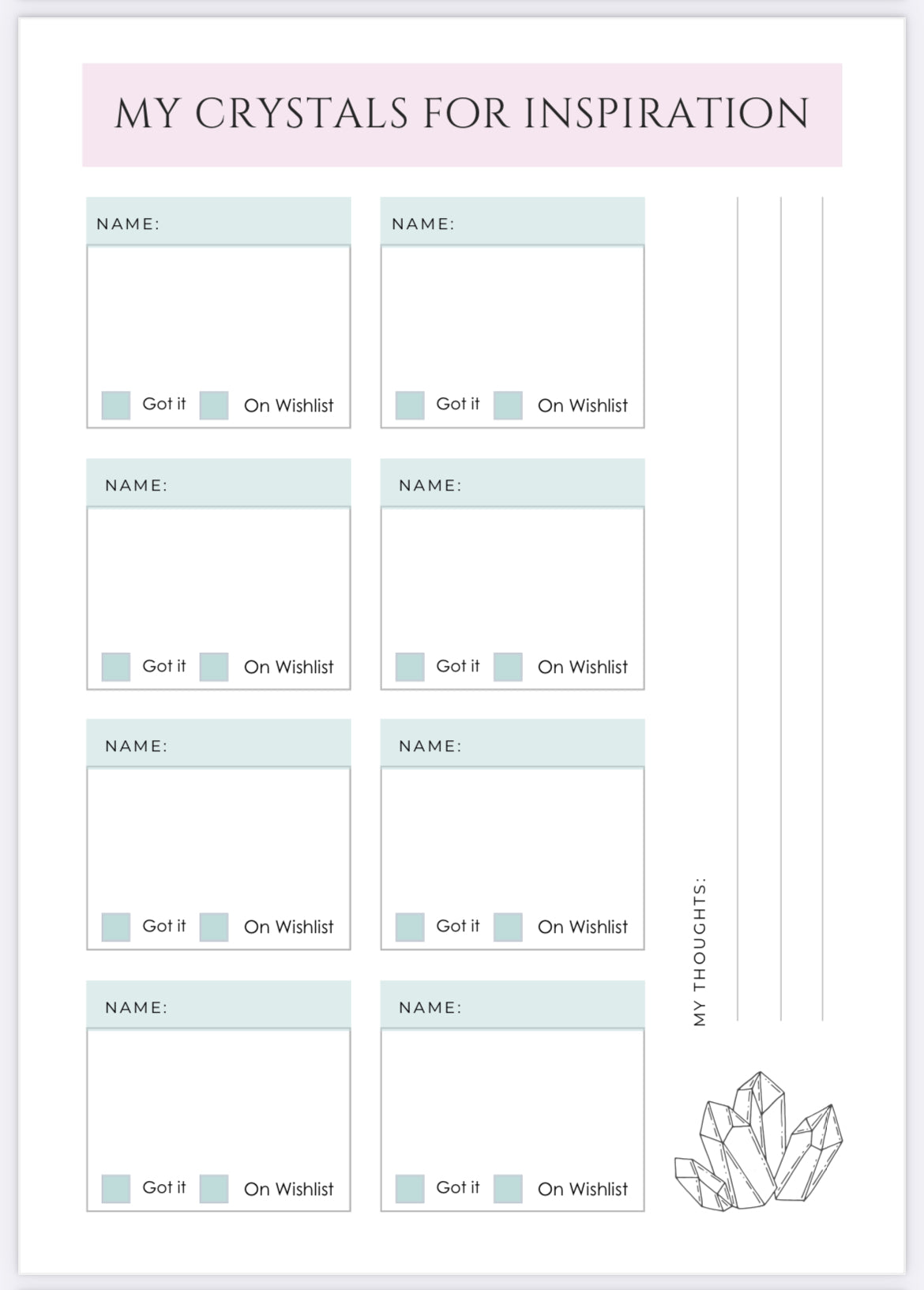 Crystal Journal And Workbook