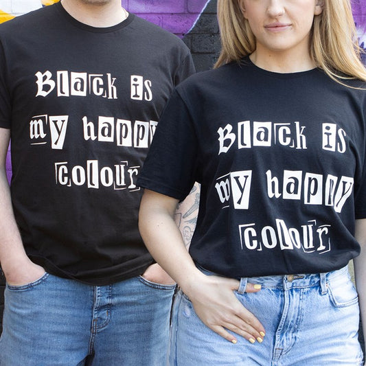 Black is My Happy Colour Unisex T-shirt Size M