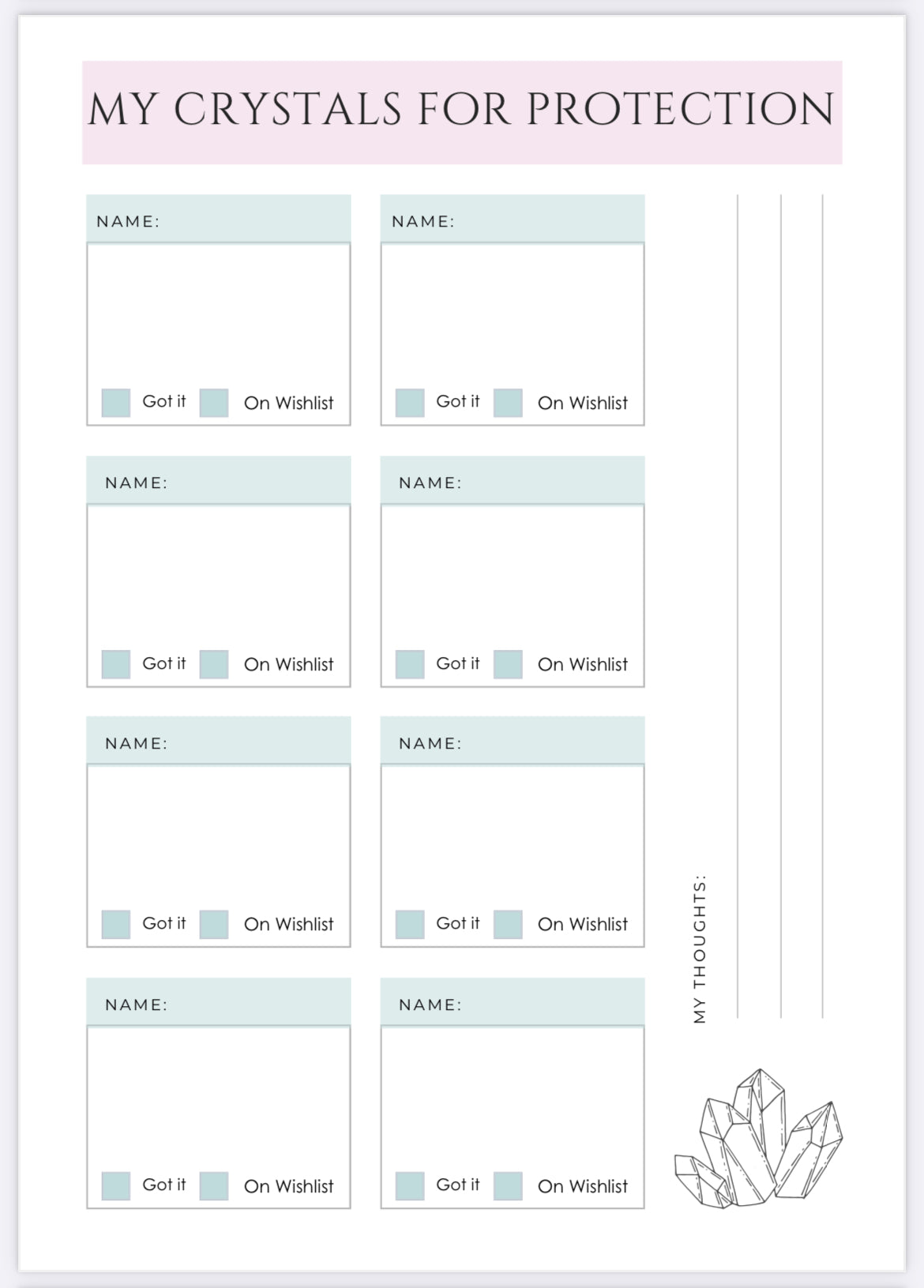 Crystal Journal And Workbook