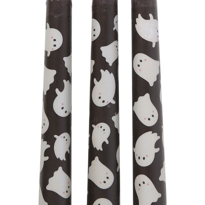 Set of 3 Ghost Print Taper Candles