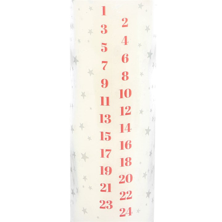 White Vanilla Advent Tube Candle