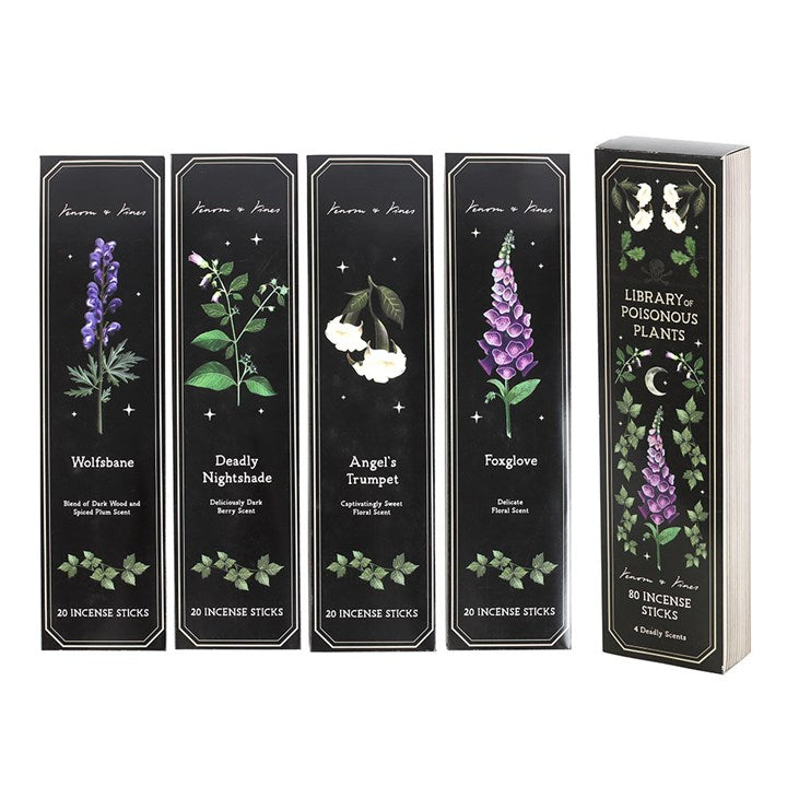 Set of 4 Poisonous Plants Incense Stick Packs