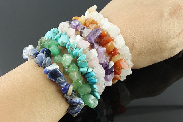 Coralite Crystal Chip Bracelet