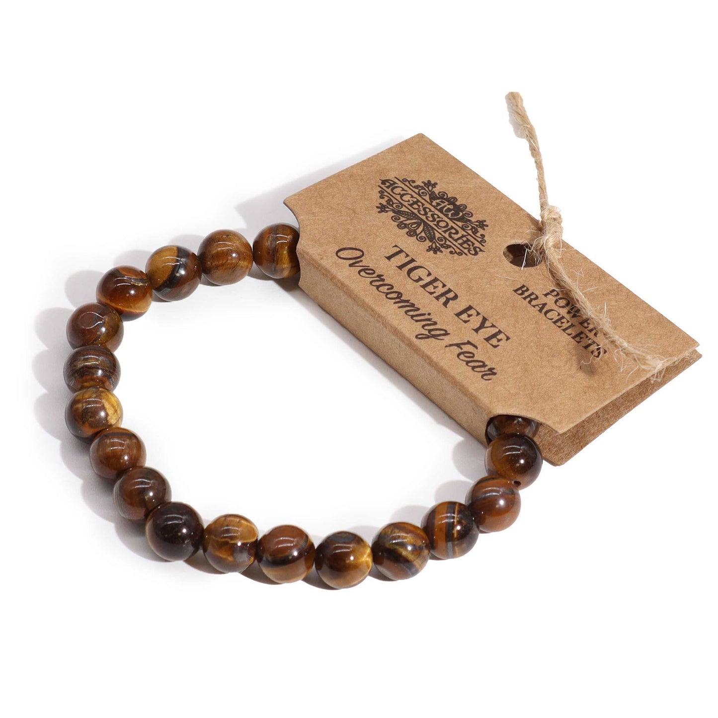 Tiger Eye Beaded Bracelet 8mm
