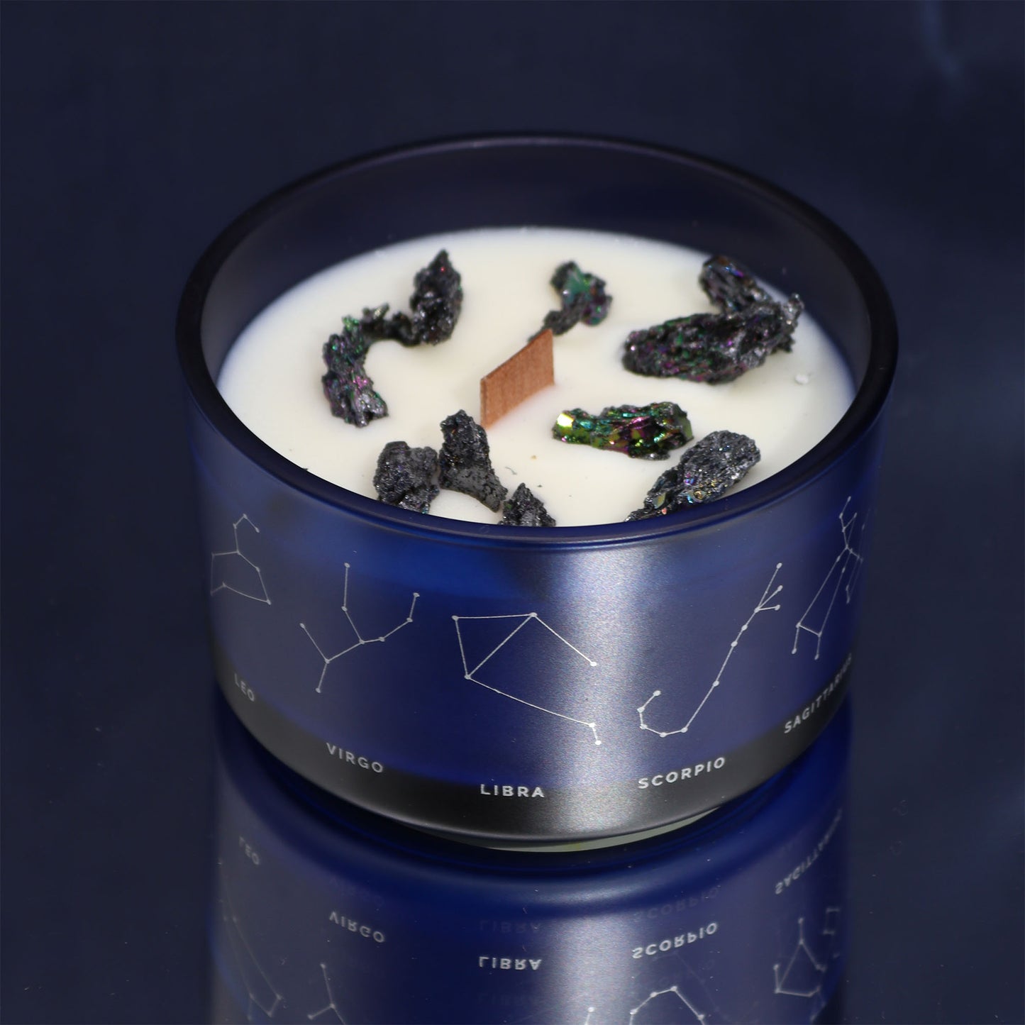 Zodiac Crystal Soy Candle with Crystal Bracelet - Pisces