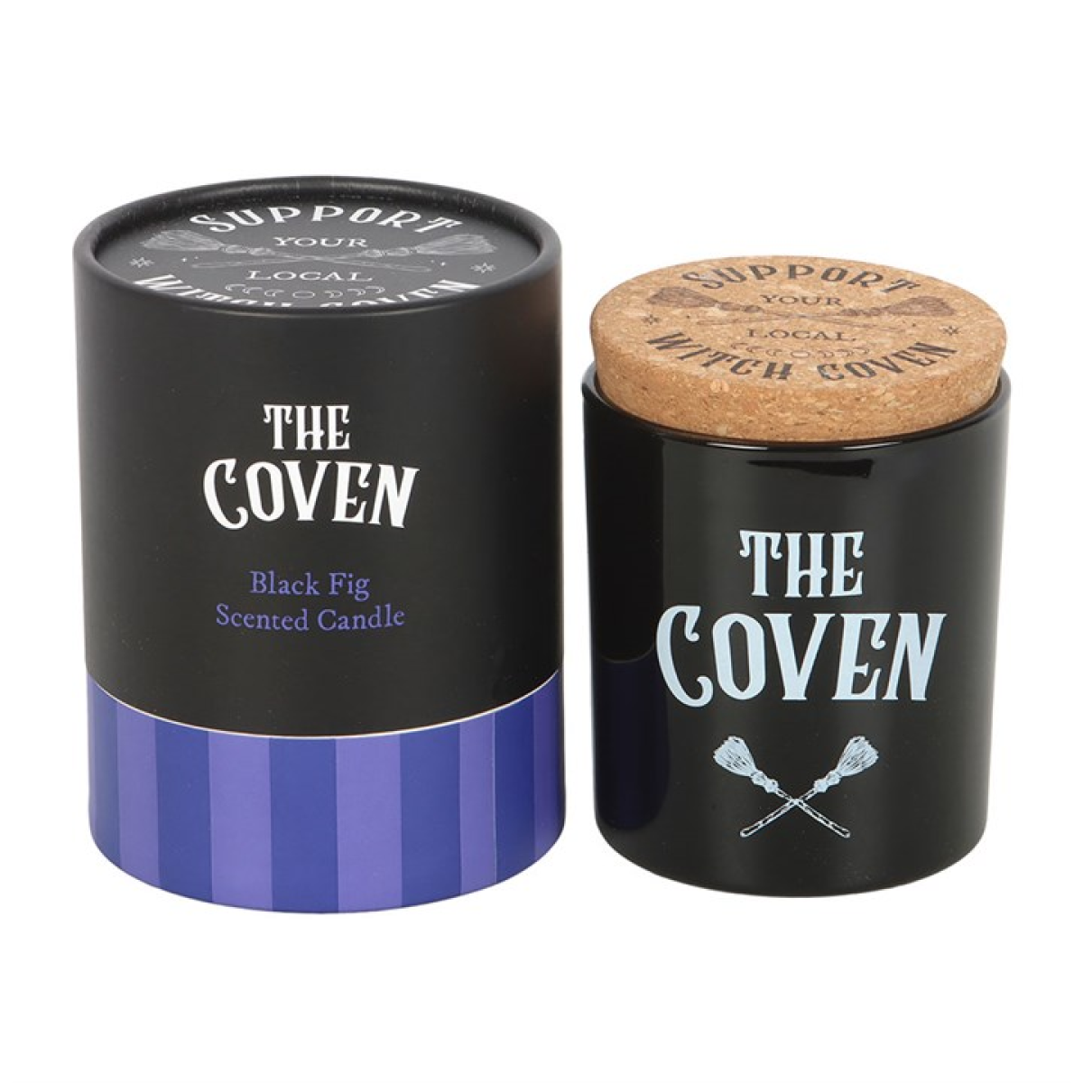 *The Coven Black Fig Scented Glass Candle with Cork Lid