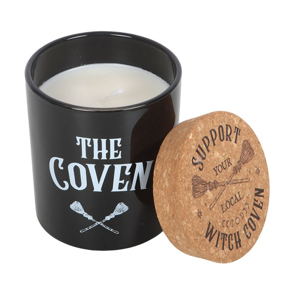 *The Coven Black Fig Scented Glass Candle with Cork Lid
