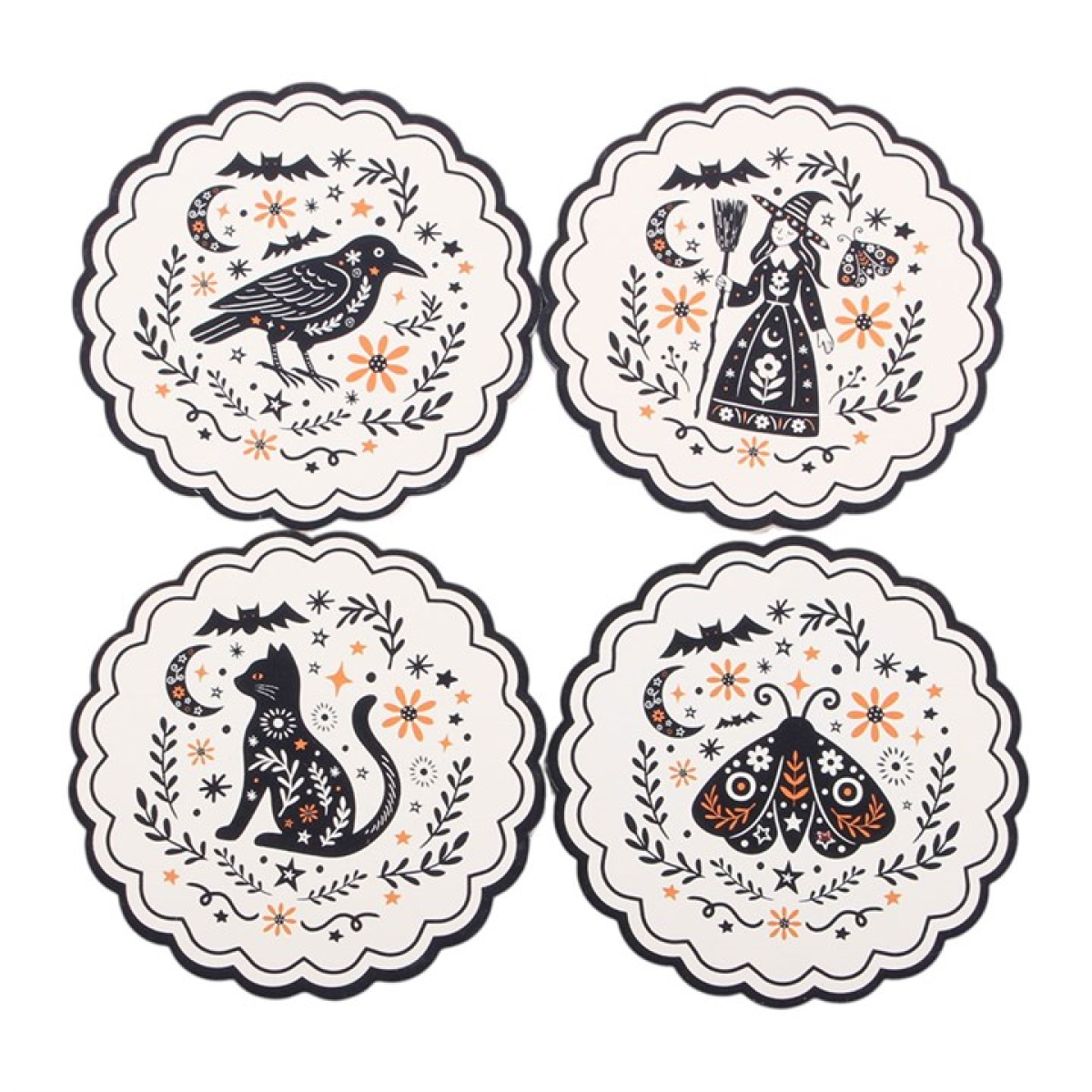 Frightful Folk Coaster Set