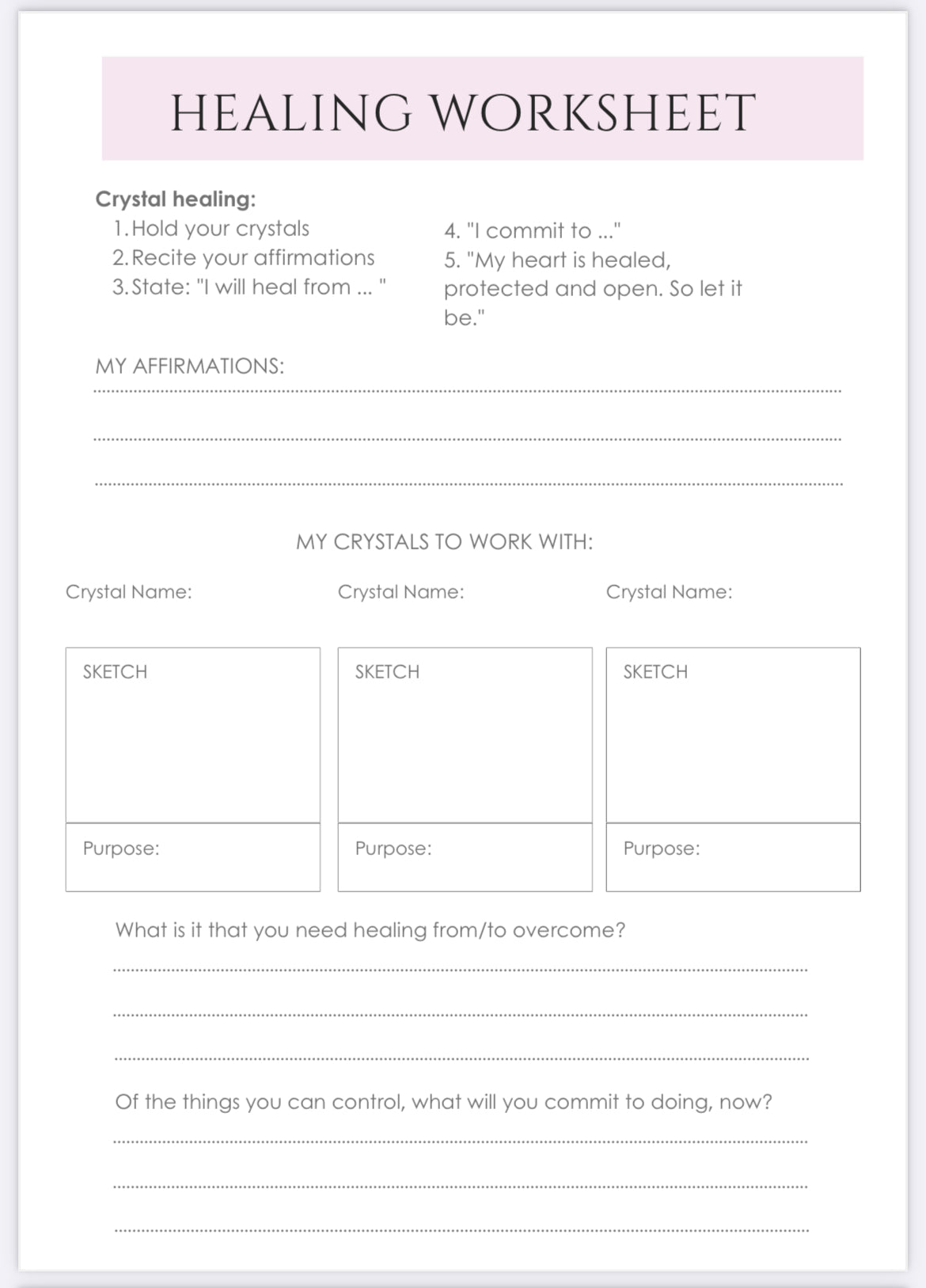 Crystal Journal And Workbook