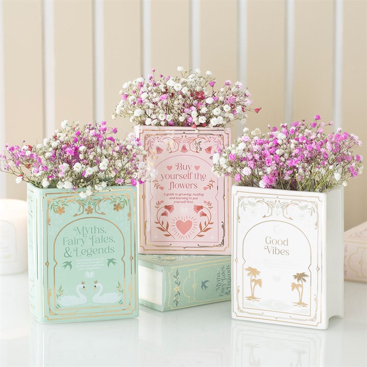 Pink Book Shaped Vase