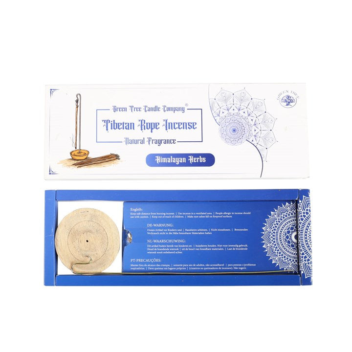 Himalayan Herbs Tibetan Rope Incense with Holder