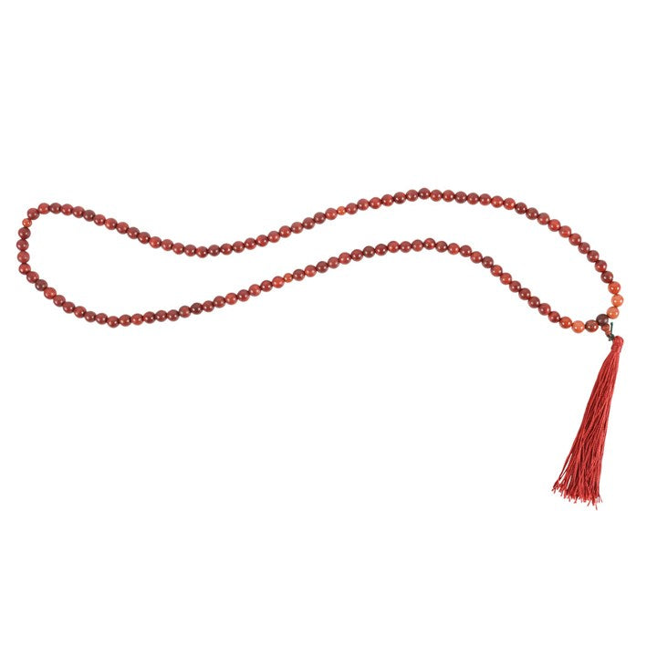 Grounding Rosewood & Red Jasper Mallah Necklace