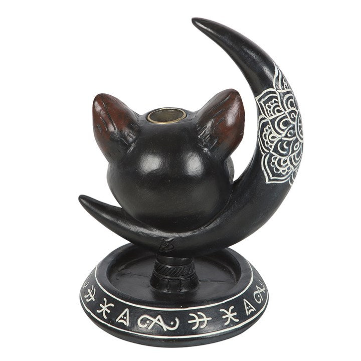 Black Cat Moon Backflow Incense Burner