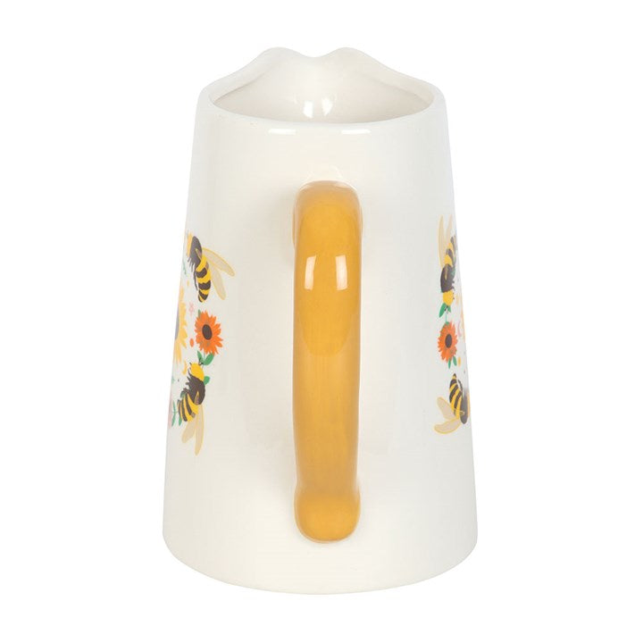 Bee and Sunflower Ceramic Flower Jug
