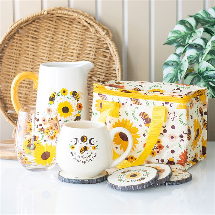 Bee and Sunflower Ceramic Flower Jug