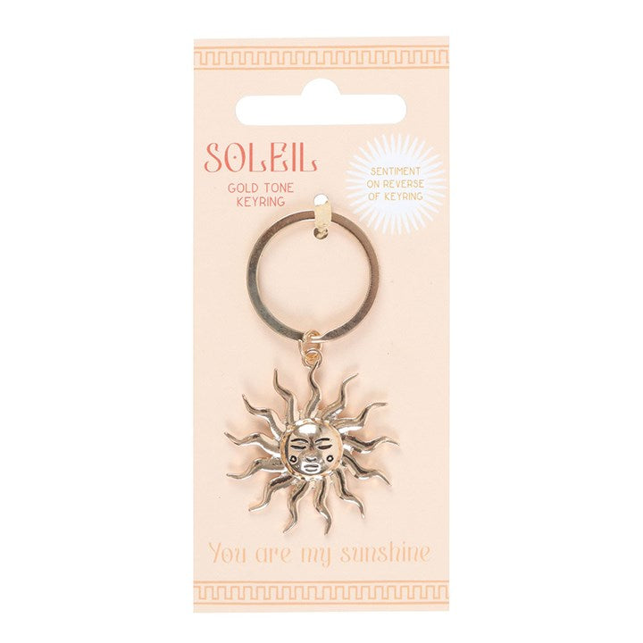 Gold Sun Keyring