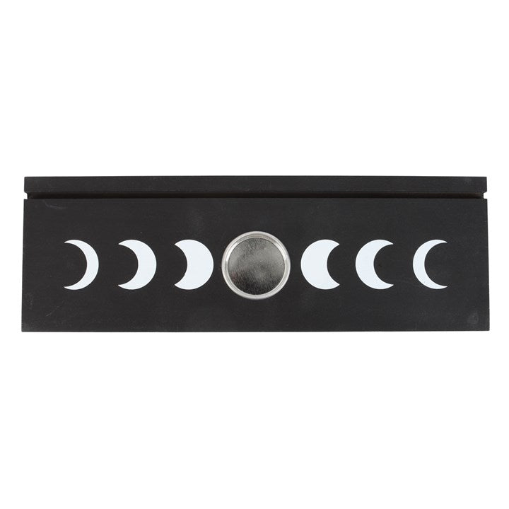 Black Moon Phase Tarot Card Stand Tealight Holder