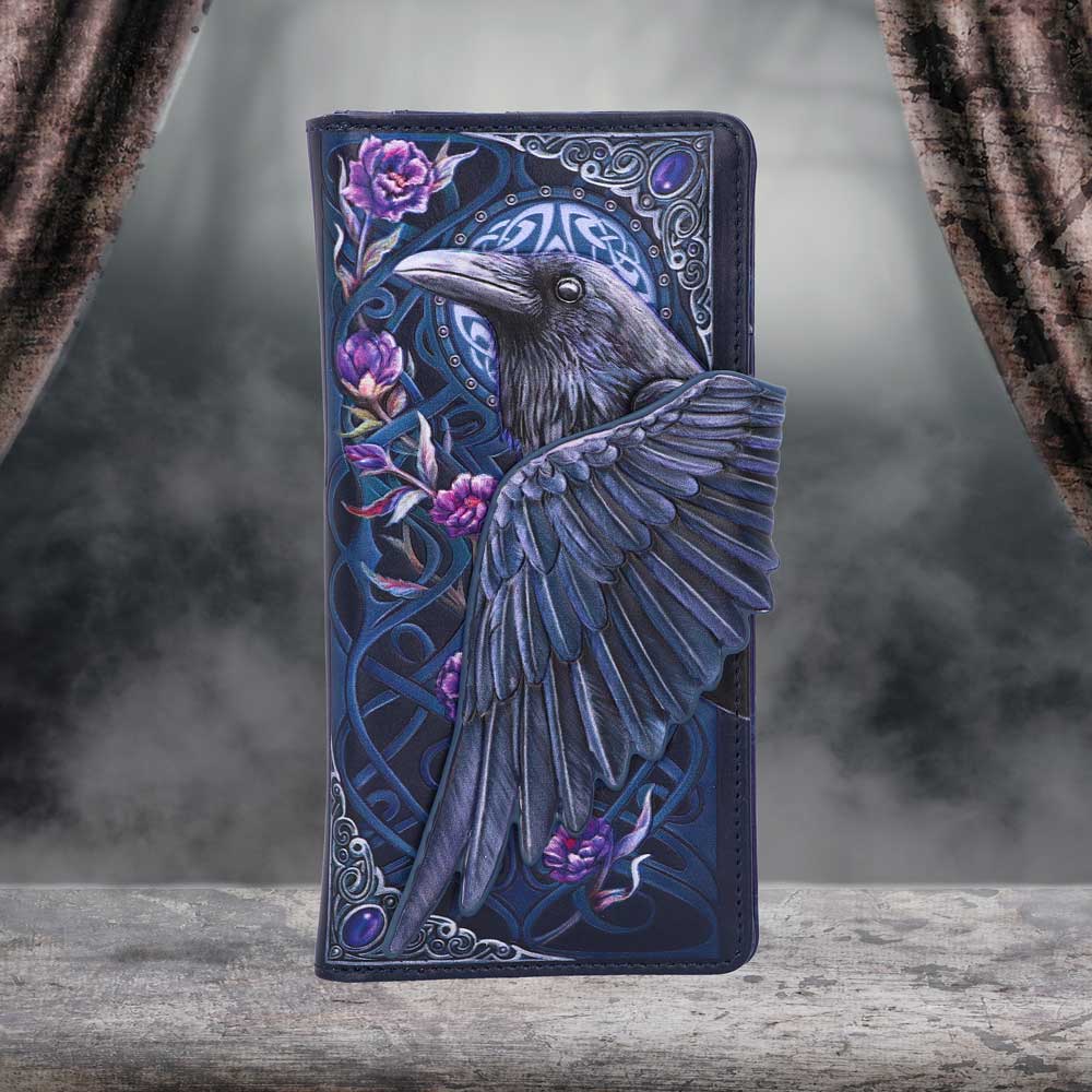 Ravens Flight Embossed Purse 18.5CM