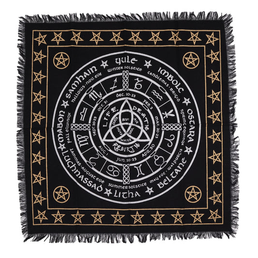 Life Death Rebirth Fringed Altar Cloth