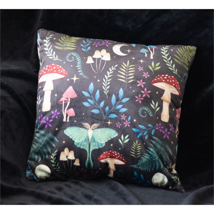 35cm Square Dark Forest Print Cushion