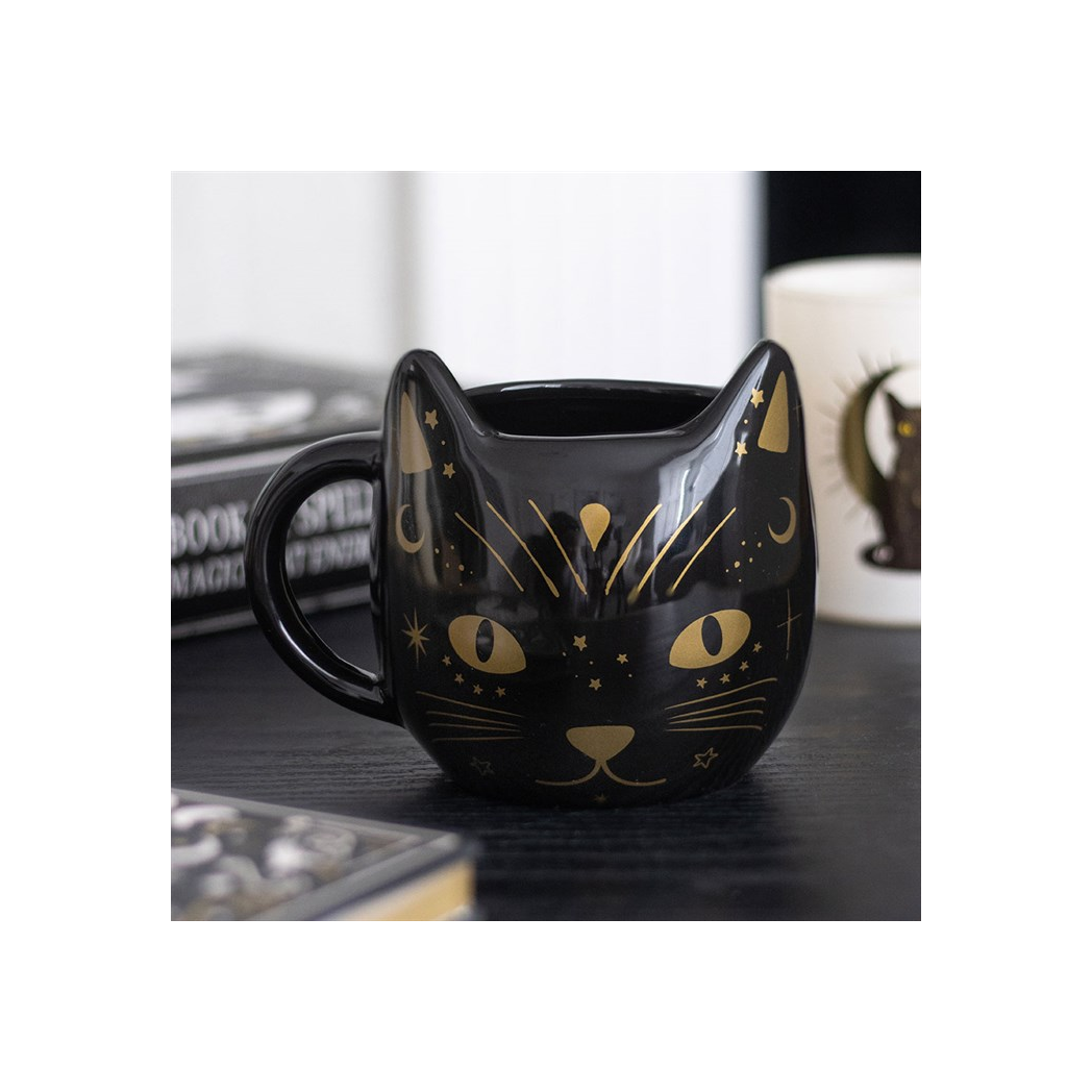 Magick Black Cat Face Mug