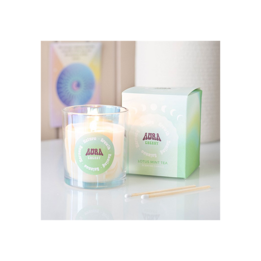Aura Energy Lotus Mint Tea Iridescent Candle