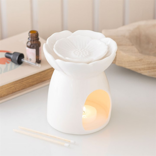 White Peony Oil Burner and Wax Warmer