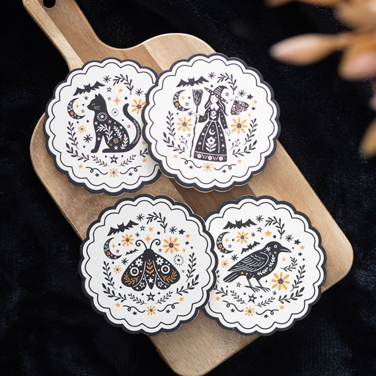 Frightful Folk Coaster Set