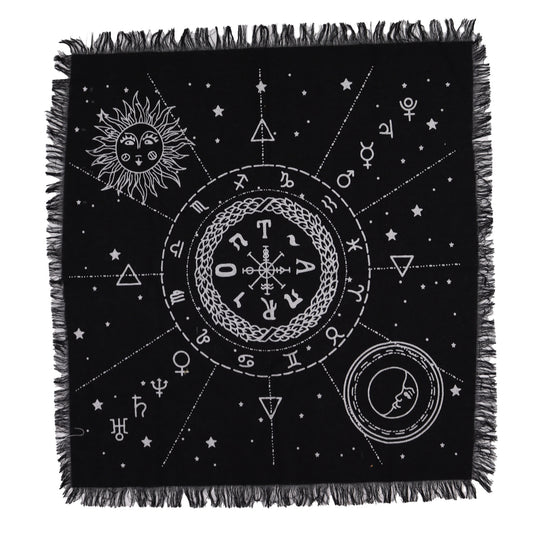 Moon And Sun Chart Fringed Altar Cloth