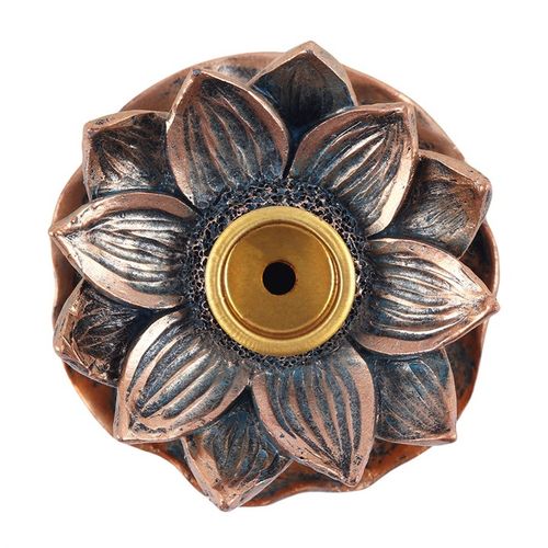 Bronze Lotus Backflow Incense Burner