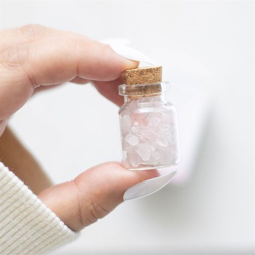 Jar of Love Rose Quartz Crystal in a Matchbox