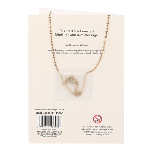 Pink Aura Crystal Mushroom Necklace Greeting Card