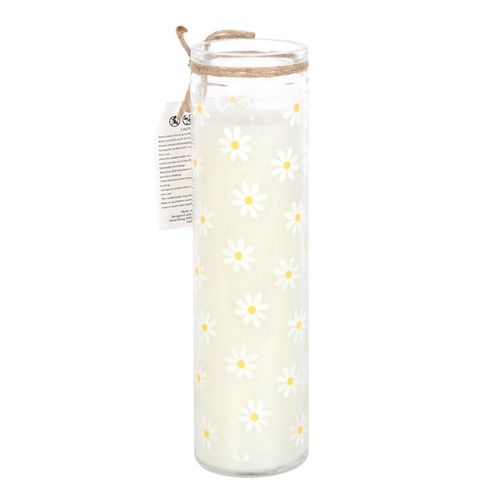 White Daisy Tube Candle