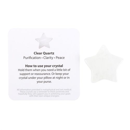 You're a Star Lucky Clear Quartz Crystal Star in a Bag